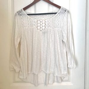 Light weight, Flowered, White, American Eagle Top